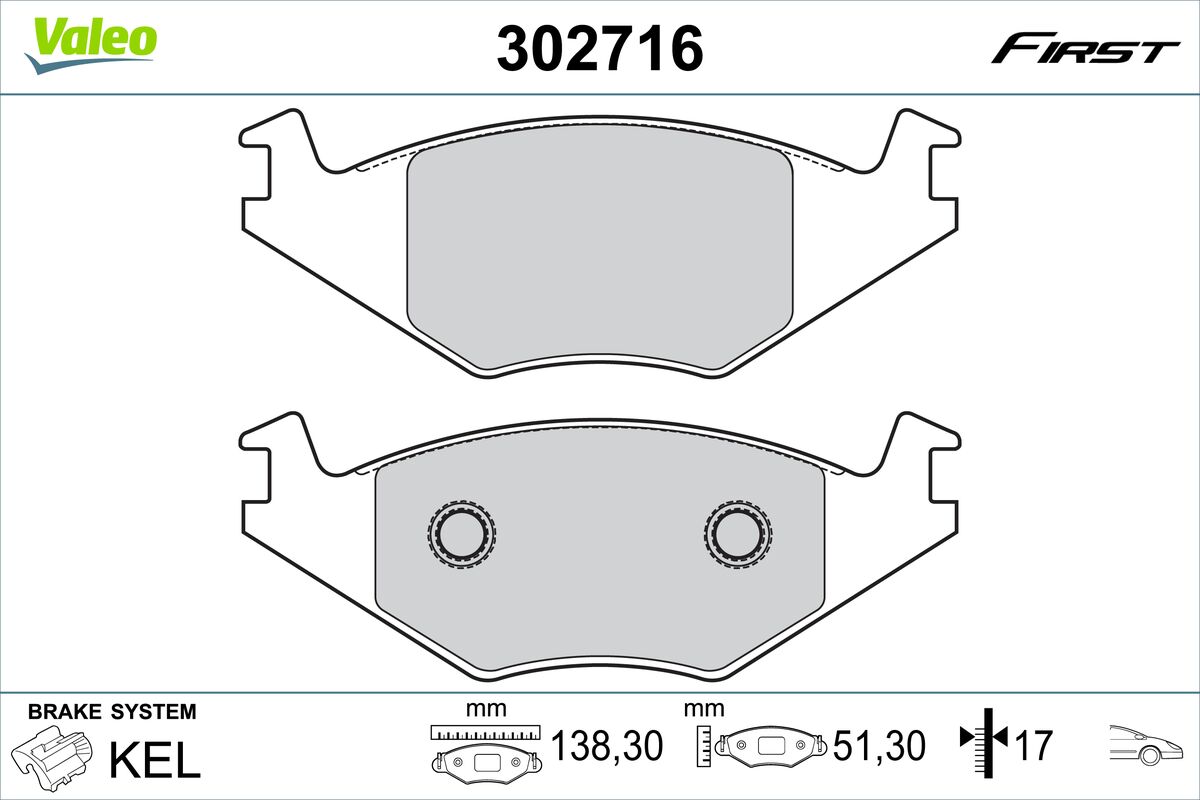 BRAKE PADS FIRST SEAT IBIZA II FR